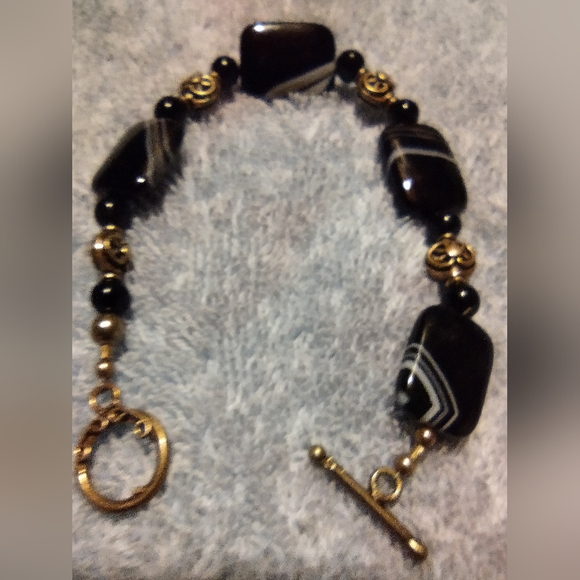 Vintage Jewelry Vintage Silver And Zebra Stone Bracelet Poshmark